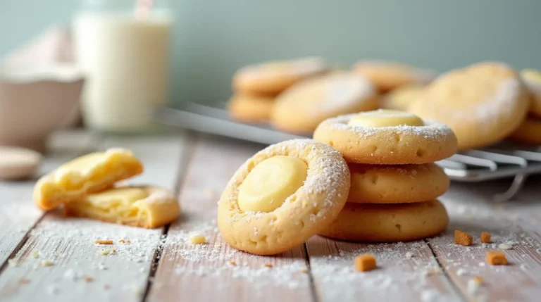 Cheesecake Cookies Recipe with Creamy Swirls and Powdered Sugar