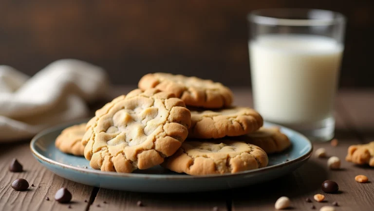 Close-up of freshly baked graham cracker cookies with a golden-brown edge, placed on a cooling rack with a rustic wooden background.